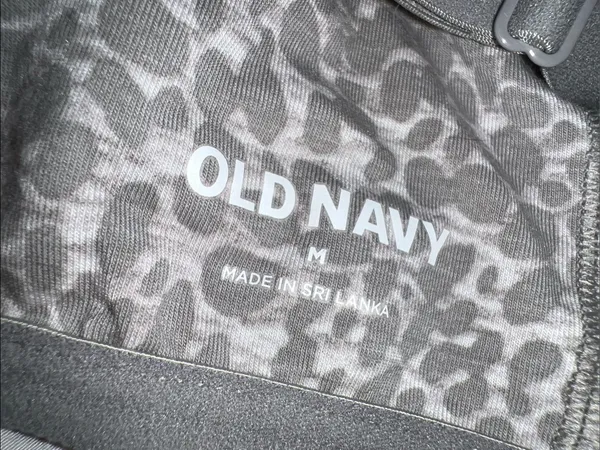 Old Navy Grey Leopard Print Stretch Bralette - Image 7