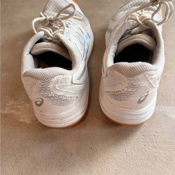Asics White and Orange Athletic Shoes - Image 4
