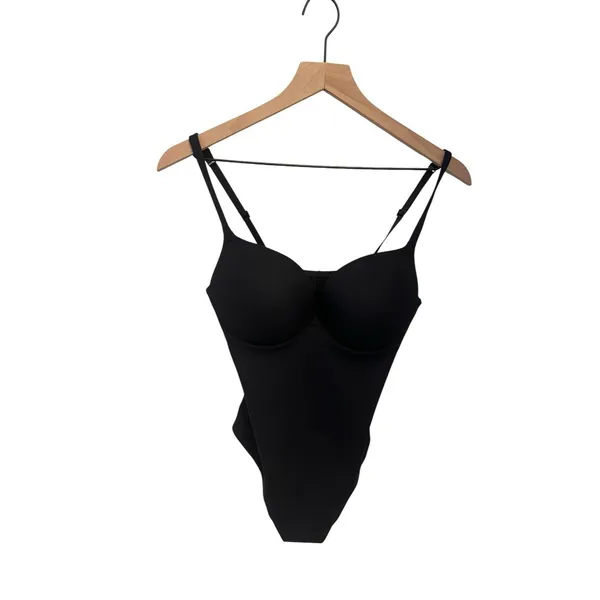Skims Ultimate Body Thong Bodysuit M onyx New with tags - Image 5