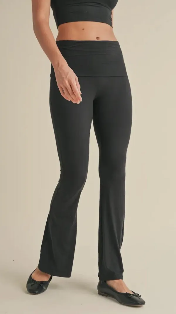 Kimberly Black Fold Over Flared Bottoms - Image 2