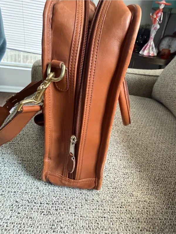 Vintage 1996 Coach 5181 Brown Leather Briefcase Messenger Bag - Image 6