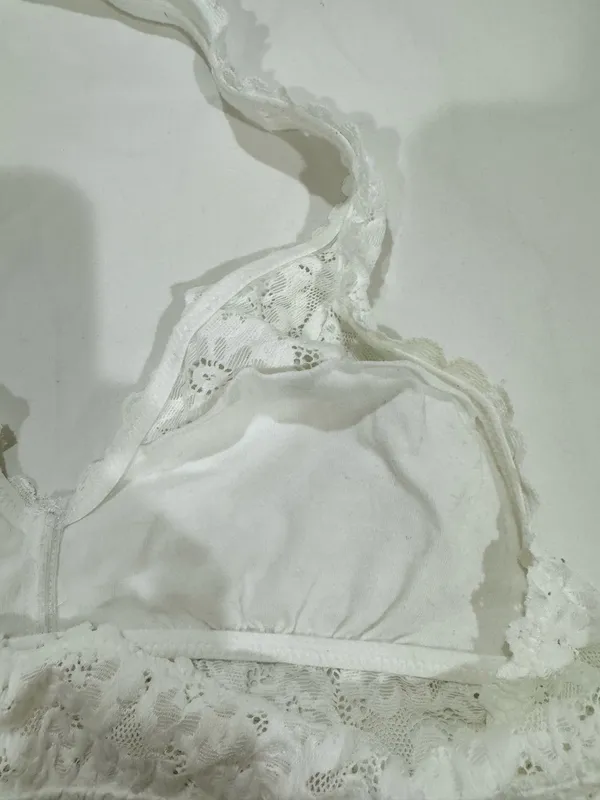 Aerie Lace Bralette Halter White - Image 3
