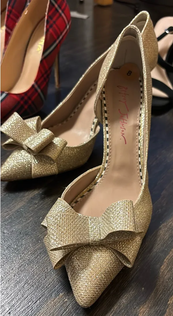 Gold Betsey Johnson Heels - Image 3