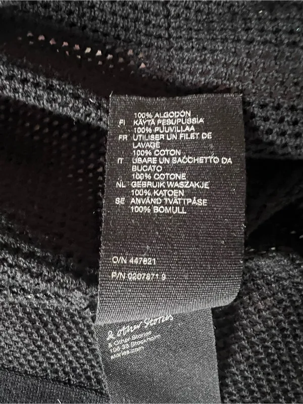 & Other Stories Black Women’s Crewneck Cotton Knit Sweater Size M - Image 7