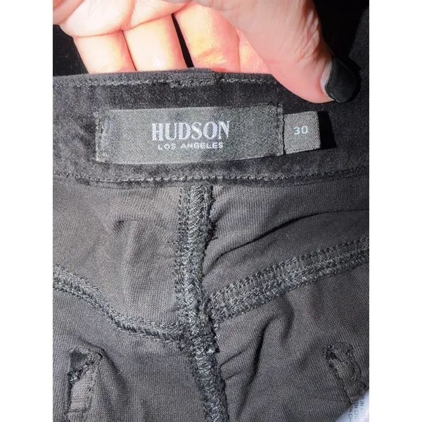Hudson Pants Women 30 Black Gray‎ Ombre Holly High Rise Crop Flare Velvet NWT - Image 8