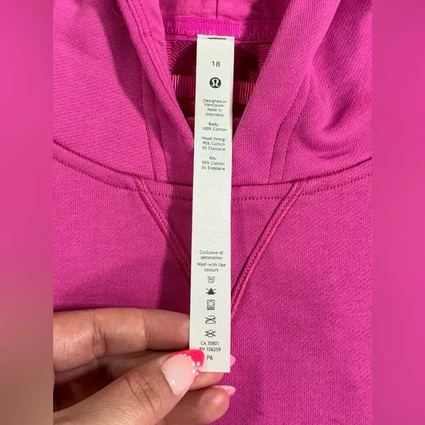 NWOT Lululemon All Yours Cropped Hoodie in Sonic Pink - Image 6