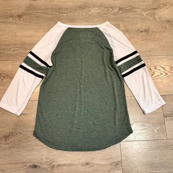 Colosseum Michigan State Spartans Lace‎ Front Raglan Shirt Green Medium M - Image 2