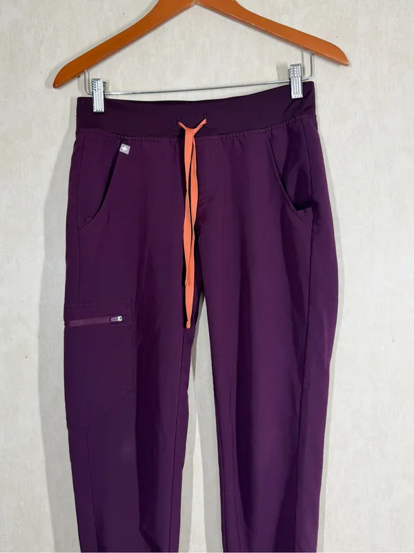 Figs Women’s Zamora High-Rise Jogger Scrub Pants Pull On in Purple XSP - Image 4