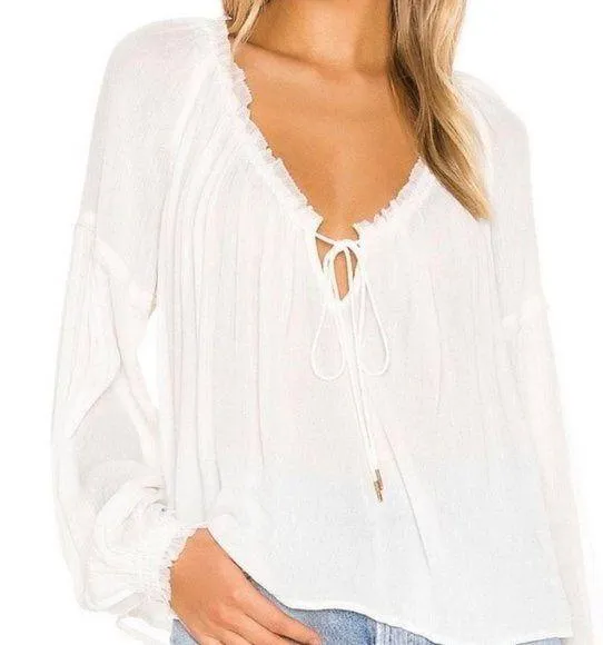 White Peasant Blouse - Image 2