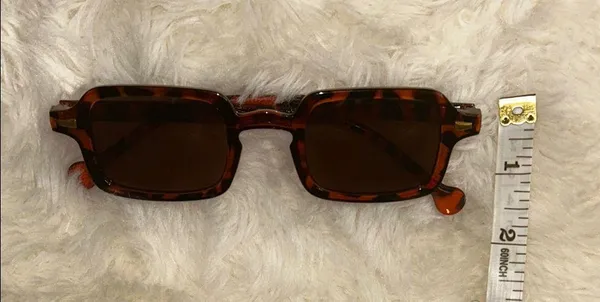 Retro Tortoise Shell Square Sunglasses Brown - Image 8