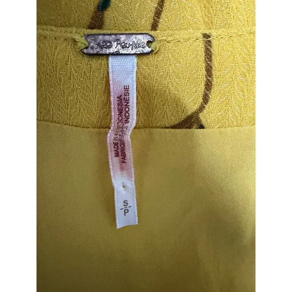 Free‎ People Lost In You Floral Midi Dress Yellow Women's Size Small - Image 10