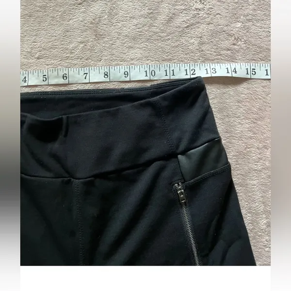Athleta Ponte Luxe Legging Faux Leather Womens Full Length Zip Pockets‎ Sz Small - Image 6