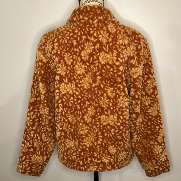 Woolrich circa 2010s textured sherpa fleece button front jacket lined 15458 S - Image 4