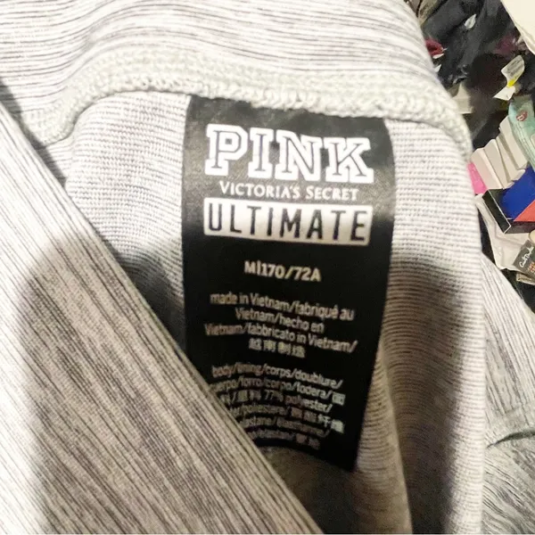 Victoria's Secret Pink Size Medium Grey Ultimate‎ High Waist Mesh Ankle Legging - Image 3