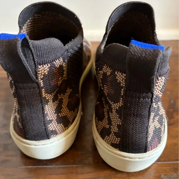 Rothy’s Leopard Knit High Top Slip-On Sneakers Women’s 6.5 - Image 6