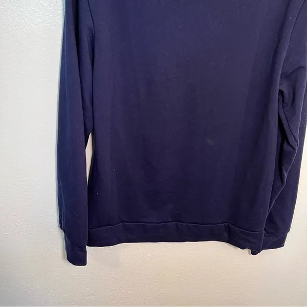 Women's Size Small Crewneck Sweatshirt Navy White Classy Until Kickoff Football - Image 7