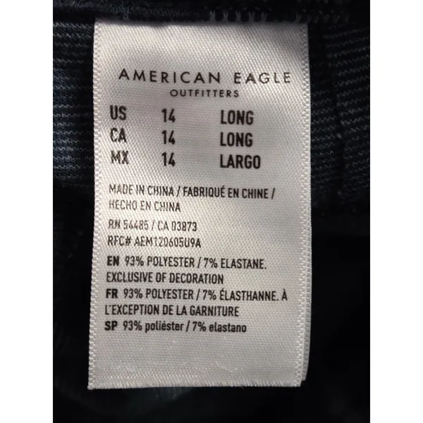 American Eagle Outfitters Plaid Flare Pants - Navy and Teal Size 14 Long Tall - Image 4