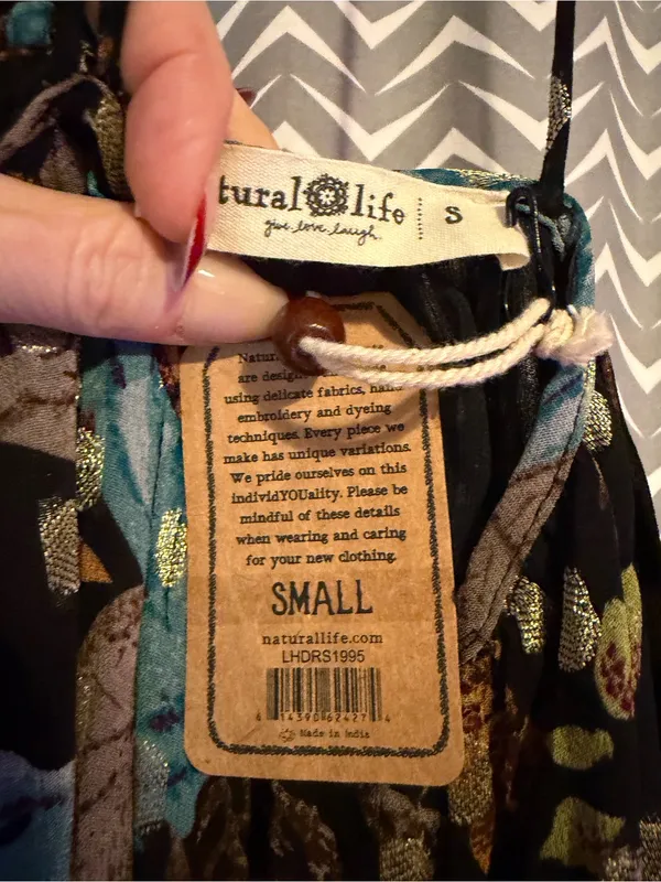 NWT Natural Life | Alice Metallic Maxi Dress, Small - Image 9