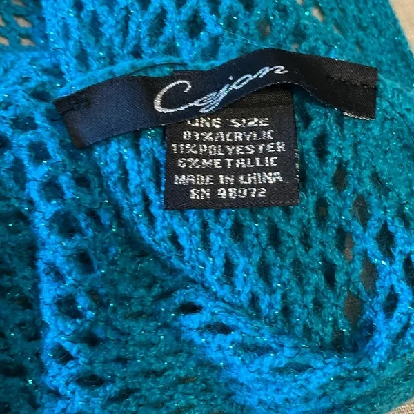Cajon Chic Teal Knit Infinity Scarf - Image 5