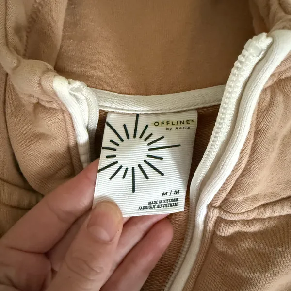 Aerie Tan Half-Zip Hoodie - Image 4