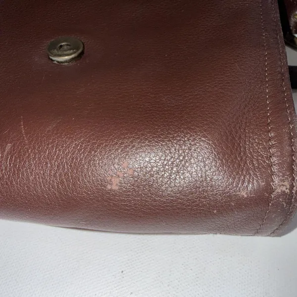 Vintage Y2k Fossil Boho Hippie Gypsy Brown Crossbody Genuine Leather Purse‎ Bag - Image 6