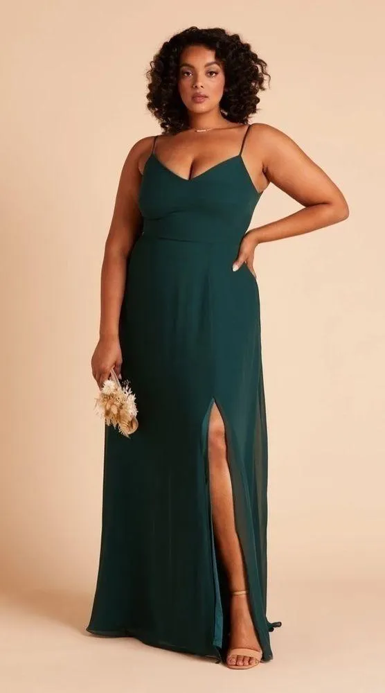 BIRDY GREY Devin Convertible Chiffon Dress In Emerald - Image 3