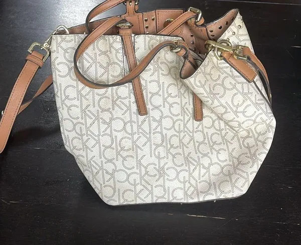 Calvin Klein purse with detachable straps. GUC. Inside purse , too. - Image 2