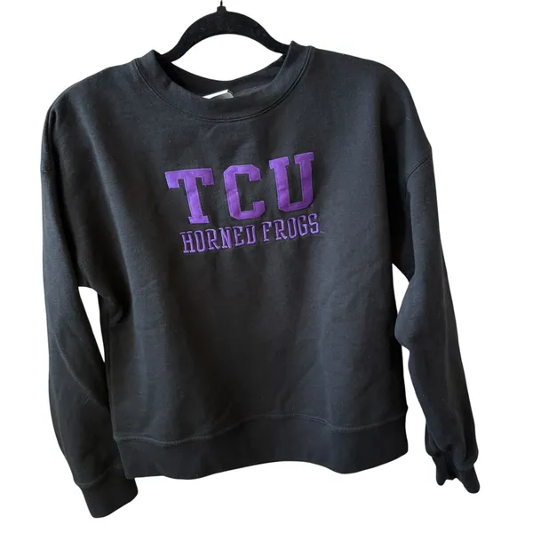 Champion TCU Horned Frogs Embroidered Sweatshirt Womens XS Crewneck Pullover‎ - Image 5