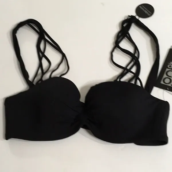 New. COCO REEF adjustable multi-way black Strappy bikini top. 32/34-C - Image 6