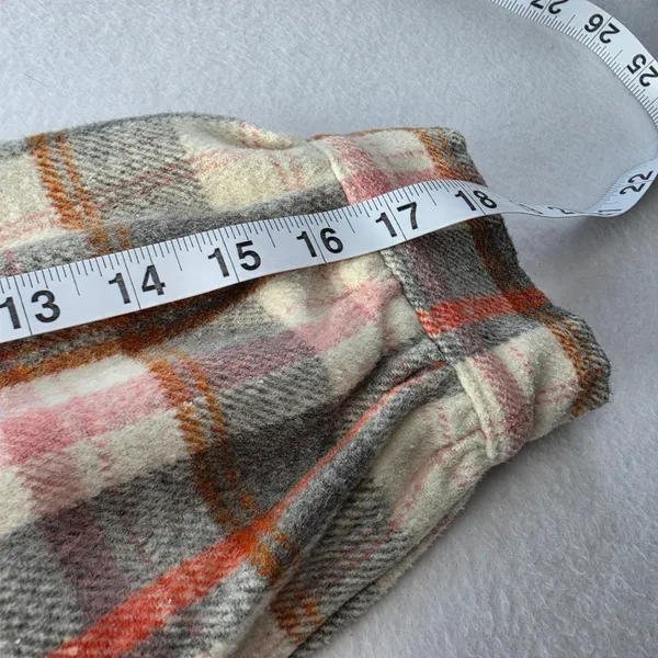 Altard‎ State Plaid Shacket Womens Grey Orange Pink Button Shirt Jacket Small - Image 10