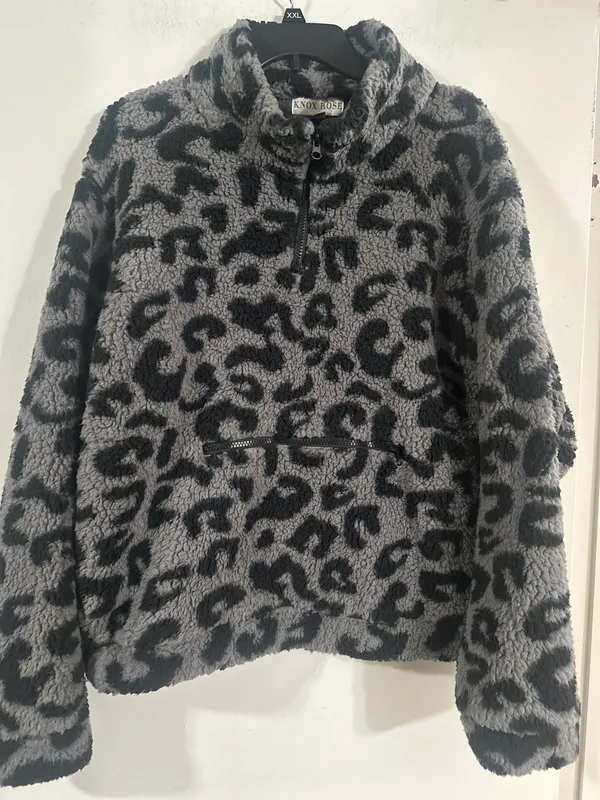 Cheetah Print Faux Fur Sweater - Image 3