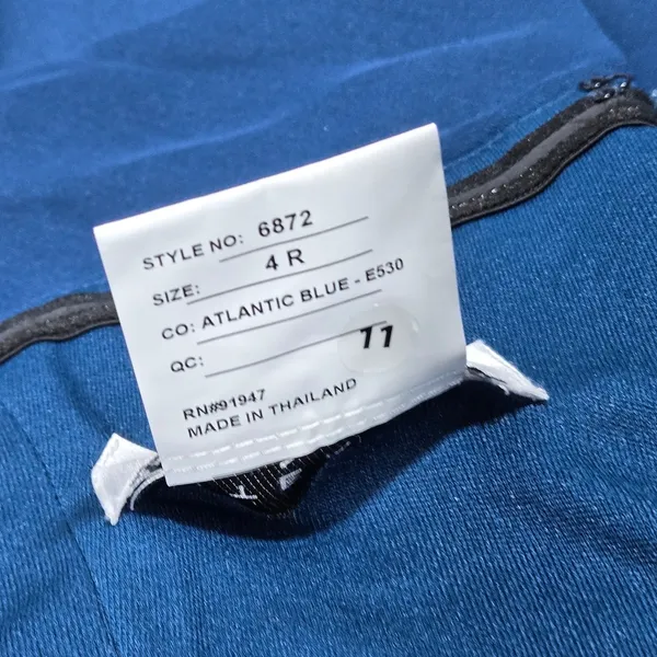 After‎ Six 6872 Off Shoulder Maxi Dress Atlantic Blue Size 4R Bridesmaid Gown - Image 8
