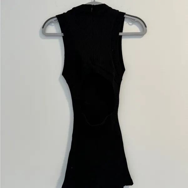 Zara Black Sleeveless Knit Romper - Image 4