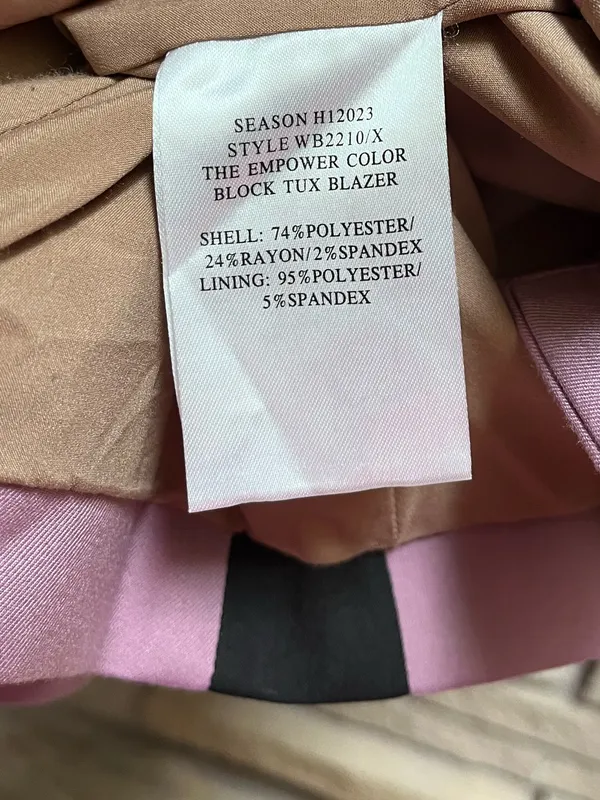Wildfang The Empower Colorblock Tux Blazer Mauve Black Womens Tailored Medium - Image 5