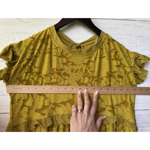 by Anthropologie Ruffle Knit Mini Dress - Size - XS - Image 7