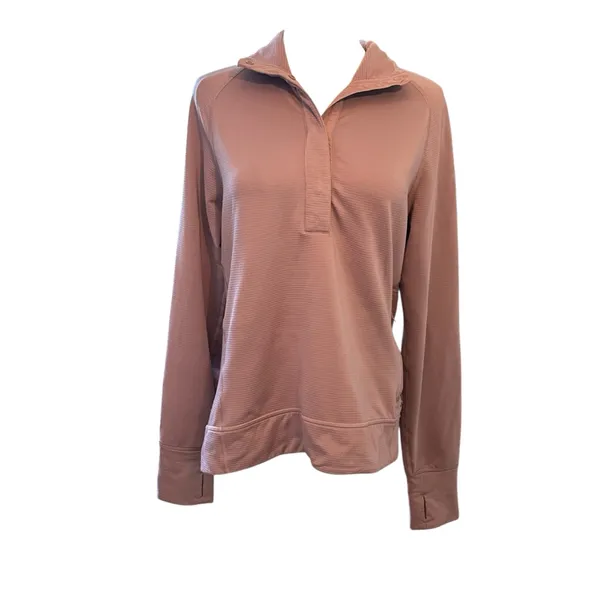 Mountain Hardwear Lavender Pull On Athletic Sweatshirt Medium Snap Closure - Image 2