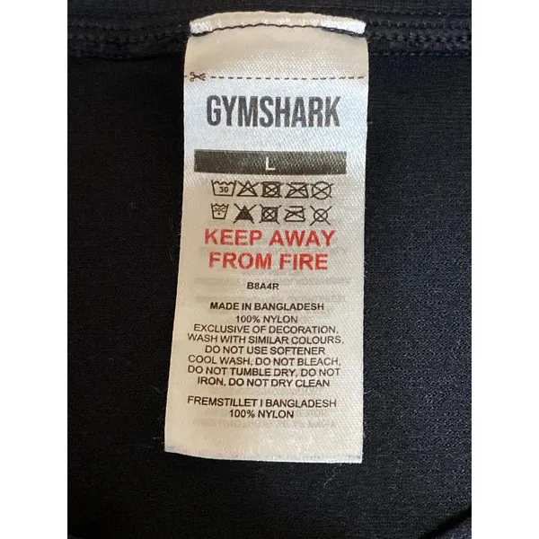 Gymshark Women's Black Crewneck Sleeveless Activewear Muscle Tee Tank Top Size L - Image 4