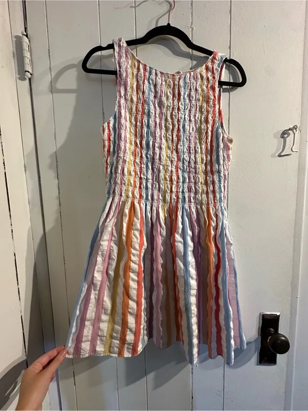 SAYLOR ANTHROPOLOGIE Multicolor Striped Smocked Sundress - Image 3