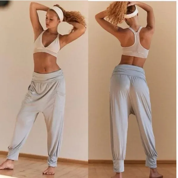 NWOT FREE PEOPLE Movement X Free People Victory Harem Pants - Beach Fog - Image 2