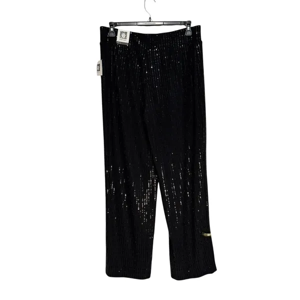 Anne Klein Black‎ Sequin Wide Leg Pants Size L - Image 13
