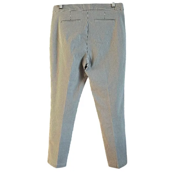 Adrianna Papell Women's 10 Straight Leg‎ Pinstripe Dark Grey/White Work Pants - Image 10