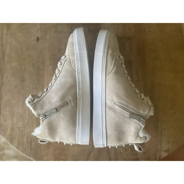 J/Slides NYC Pink Men’s US 8.5 /Unisex EU 42 Shearling Lined High Top Sneakers - Image 8