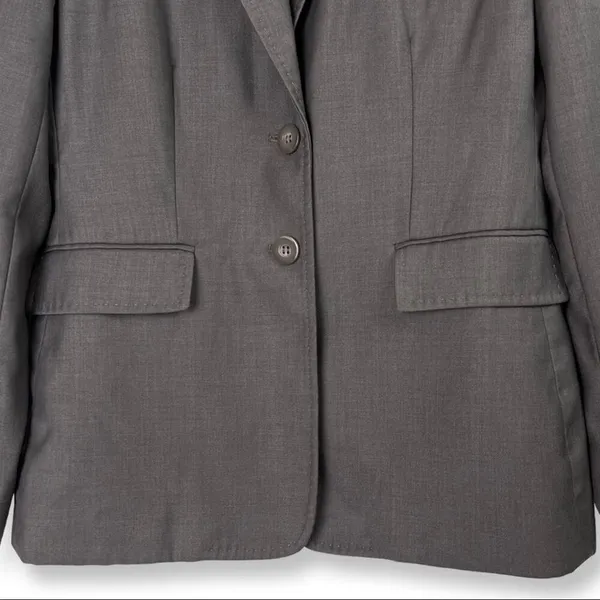 Womens Blazer Taupe Gray Lined Office Business Careerwear Work Size 4 - Image 4