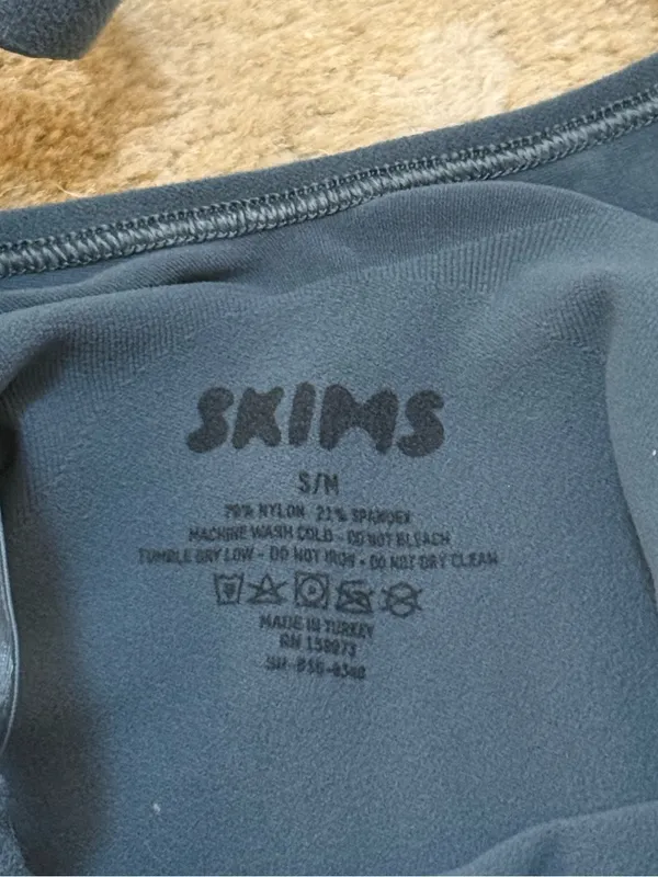 SKIMS Seamless Sculpt Brief Bodysuit Built-In Cup Shapewear Blue S/M - Image 7