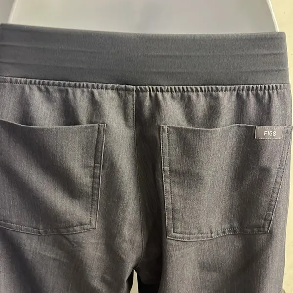 FIGS Heather Grey High Waisted Jogger Medical Scrub Pull-On Cargo Pant PO3743-XS - Image 10