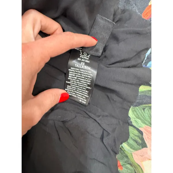 Farm Rio Midnight Macaw Fiesta Black Mini Dress XS - Image 5