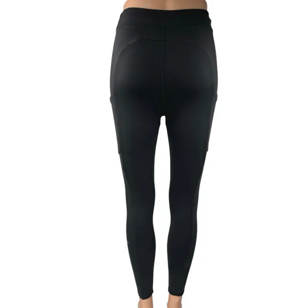 Alo Yoga Women's Black Drawstring Workout Running Athletic Leggings Pants Sz XS - Image 3