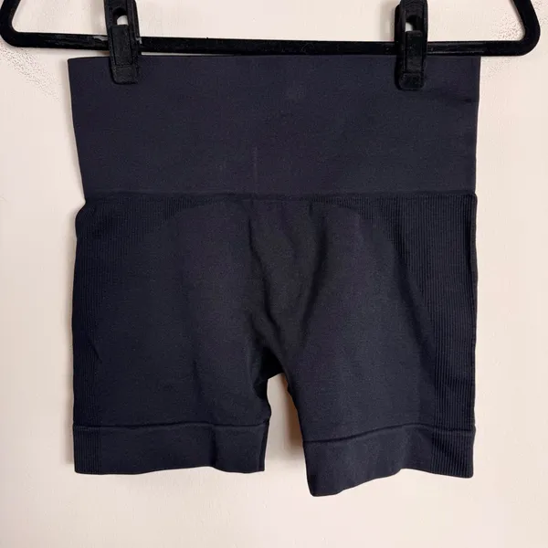 Set Active Sculptflex Bike Shorts Onyx Black High Waisted Seamless Womens M - Image 2