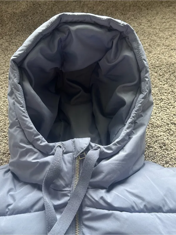 Universal Threads Light Blue Hooded Puffer Coat - Image 4