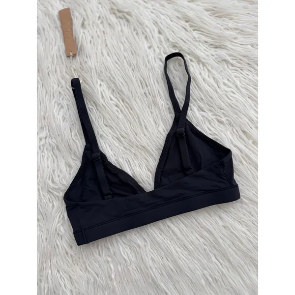 Skims Fits Everybody Triangle Bralette Onyx Size XXS - Image 5